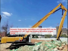 เครื่องขุดแขนถล่มสามส่วน Hyundai R225 สามารถปรับแต่งได้ 25T-45T โครงการถล่มอาคารสูง Q355B