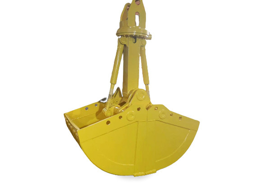 JS360LC PC360 Clamshell Excavator Bucket, ถังขุดหอยสีเหลือง