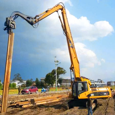 สั่งทำด่วน เวลาในการผลิต 21 เมตร Pile Foundation Excavator Pile Driving Arm