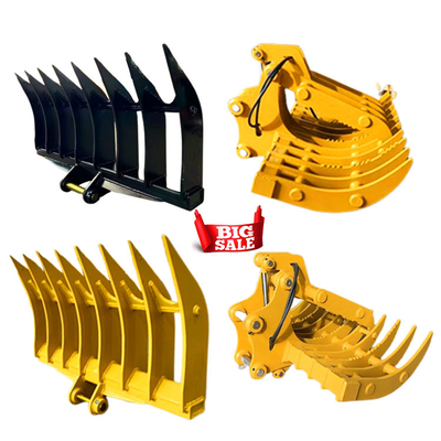 คราดรากคุณภาพสูงสำหรับ Hitachi Ex60 Excavator, Oem Mini Digger Rake Bucket