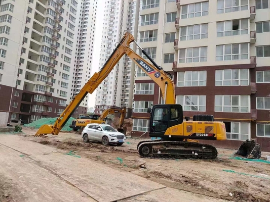 รถขุดบูมยาว 10 เมตร SK200 excavator telescopic boom