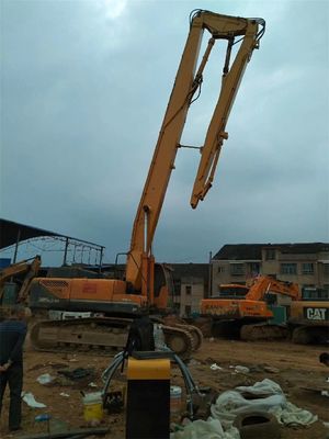 การรับรอง CE 23M Q355B รถขุดบูมรื้อถอนสูง Long Reach, 385 Hyundai Long Boom Excavator