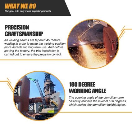 Q355B Q690D รถขุดรื้อถอนบูมยาวสำหรับ