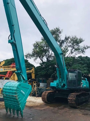 SK200 Kobelco สิ่งที่แนบมาบูมรถขุดบูมยาวพร้อมบุ้งกี๋และกระบอกสูบ