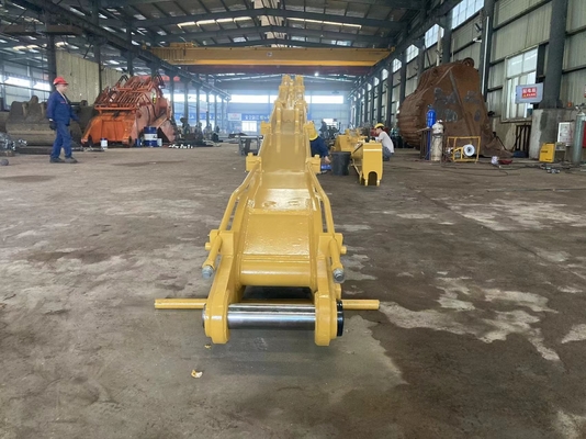 รับประกันส่วนขยาย Long Reach Excavator Dipper Arm 10M-18M พร้อมถังและกระบอกสูบสำหรับ CAT