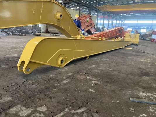 รับประกันส่วนขยาย Long Reach Excavator Dipper Arm 10M-18M พร้อมถังและกระบอกสูบสำหรับ CAT