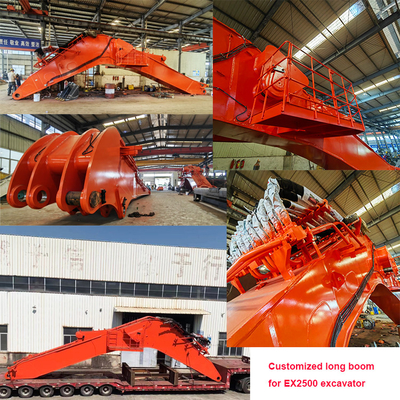 20-250ton Excavator Long Arm 12 16 24 30M สำหรับ Zoomlion Hitachi Komatsu CAT
