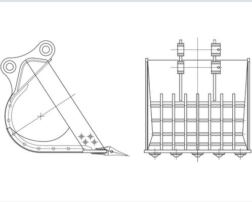 320 ZX330 Excavator Seive Bucket, OEM ODM โครงกระดูกทนทาน