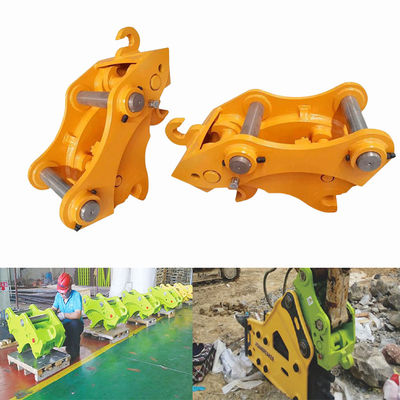 ปลอดภัย มีประสิทธิภาพสูง Excavator Quick Coupler, ไฮดรอลิก Quick Hitch With Pins สําหรับแมว hitachi komatsu sanny
