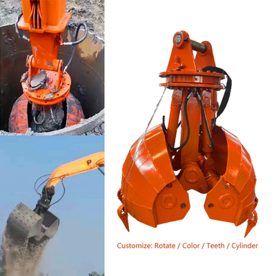 Heavy Duty Excavator Clam Bucket Hydraulic สำหรับ Cat320 ZX200