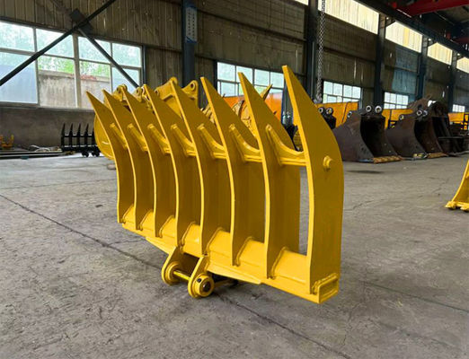 Q355B Scraper Excavator Rake Bucket, NM400 Brush Rake สำหรับรถขุด PC360 ZX300 330