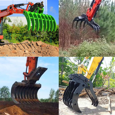Q355B Scraper Excavator Rake Bucket, NM400 Brush Rake สำหรับรถขุด PC360 ZX300 330