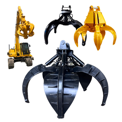 Antiwear NM400 Excavator Rock Grapple, Q355B Grab Bucket สำหรับรถขุดขนาด 20 ตัน