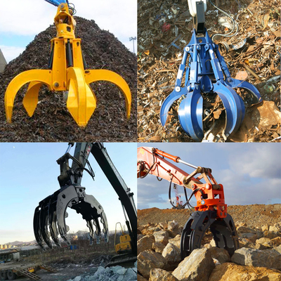 Antiwear NM400 Excavator Rock Grapple, Q355B Grab Bucket สำหรับรถขุดขนาด 20 ตัน