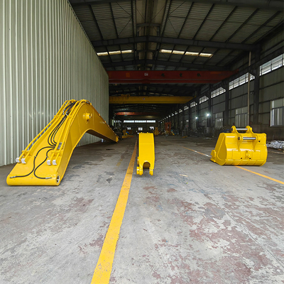 Long Reach Excavator Dipper Arm 10M - 28M พร้อมถังและกระบอกสูบสำหรับ CAT