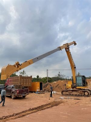 320d Excavator แขนบูมยืดไสลด์ด้านหน้า ยาว 14 เมตร