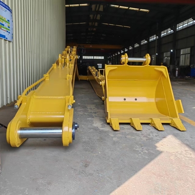 Long Reach Excavator Dipper Arm 10M - 28M พร้อมถังและกระบอกสูบสำหรับ CAT