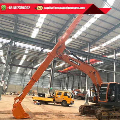 อุปกรณ์ขุดสีที่กําหนดเอง Telescopic Boom ความสามารถในการขุดลึก 0.2-1cbm ความจุถัง