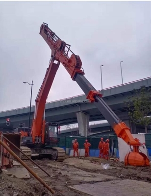 ทนทาน 20T Excavator 14M Telescopic Boom แขนยืดไสลด์สำหรับ ZX200 HITACHI Cat