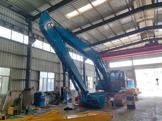 Q355B Excavator Long Reach Booms Arm Long Boom สีเหลือง สีแดง สีเขียว ความยาว 7m