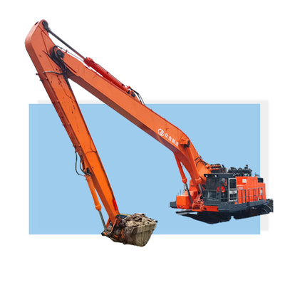 การปรับแต่งที่พร้อม Excavator ความแข็งแรงสูง Long Booms Arm Long Boom Excavator 25-28m สําหรับ XE370 SY550 เป็นต้น