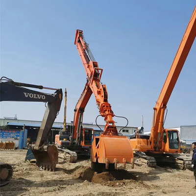 Antiwear 20-50ton Excavator Telescopic Boom สามส่วน 25m 30m 32m CAT SY PC ZX