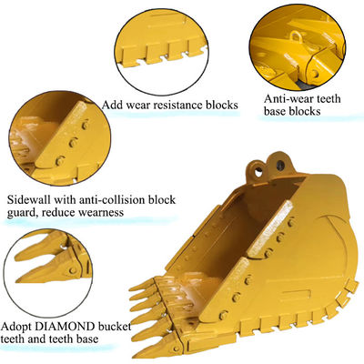 อายุการใช้งานยาวนานกว่า ถังสําหรับเครื่องขุดถังหินสําหรับแมว ฮิตาชิ โคมาตซู