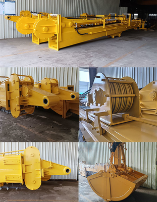 เครื่องขุดที่มีประสิทธิภาพสูง โบมโทรทรรศน์ โบมระยะยาวสําหรับขุดลึกกว่า โบมโทรทรรศน์ โบม excavator clamshell