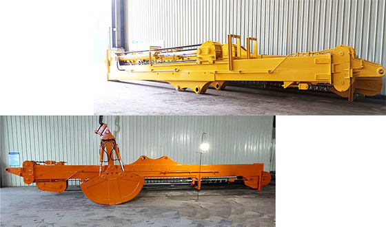 Antiwear 20-50ton Excavator Telescopic Boom สามส่วน 25m 30m 32m CAT SY PC ZX