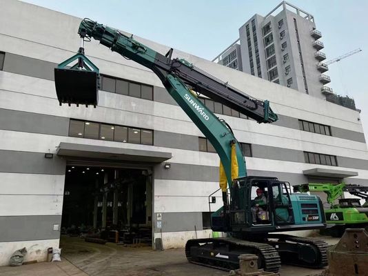 Excavator Three Section Demolition Arm Hyundai R225 ปรับแต่ง 25T-45T โครงการการพังอาคารสูง Q355B