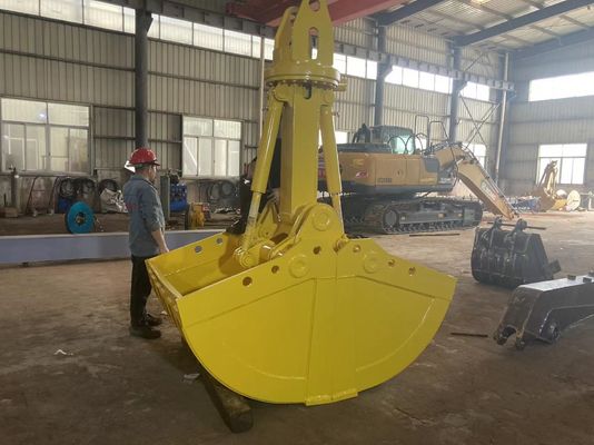 อุปกรณ์ที่สามารถปรับเปลี่ยนการบรรทุก Excavator Clamshell Bucket วัสดุขนาดใหญ่ตามรุ่น
