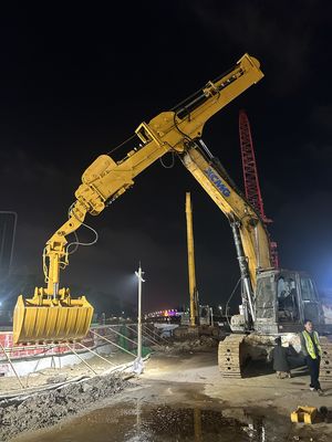 CE อนุมัติ 12 14 16 เมตร Excavator Telescopic Boom เครื่องจักรกลก่อสร้าง