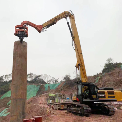 ความยาว 138m Multicolor Vibro Machine Sheet Pile Hammer Q345 NM360 Material