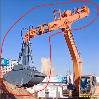 Antiwear 20-50ton Excavator Telescopic Boom สามส่วน 25m 30m 32m CAT SY PC ZX