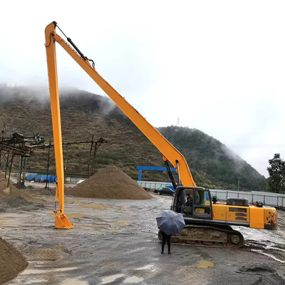 Kobelco สิ่งที่แนบมาบูมรถขุดบูมยาวพร้อมบุ้งกี๋และกระบอกสูบ