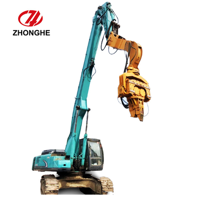 13M 15M Excavator Pile Driver Boom เสาเข็มคอนกรีตสำหรับ ZX330 PC300 Hyundai R360
