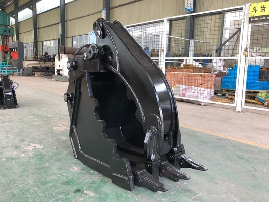 Q345B Excavator หัวแม่มือไฮดรอลิก, Graptor Bucket สำหรับ CAT320