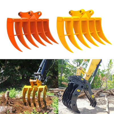 Antiwear Excavator Double Rake Bucket, Hitachi Ex60 Excavator Rake Bucket