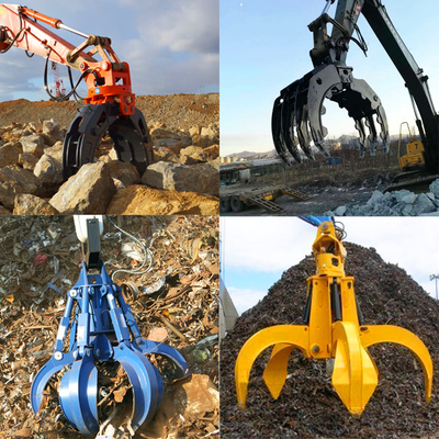 Stone Mini Excavator Rock Grab, CE พิสูจน์แล้ว Sumitomo Excavator Orange Peel Grapple