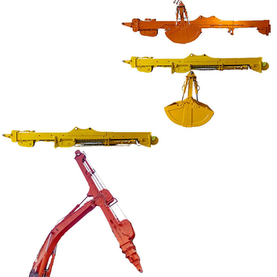 50 ตัน Excavator Telescopic Boom สามส่วน Clamshell กระปุกชนิด