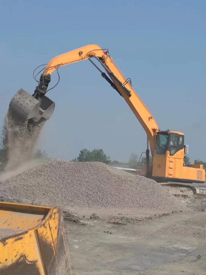 2.5m ความสูง Excavator Clamshell Arm Grabber Bucket Arm การทาผิว