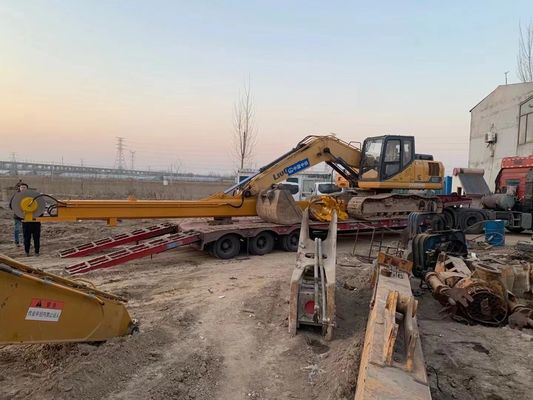 ความแข็งแรงสูง PC350 Excavator Telescopic Boom Arm Tube LG700 การปรับปรุงการติดตั้งถัง Deep Pit การดําเนินงานการก่อสร้าง 35T