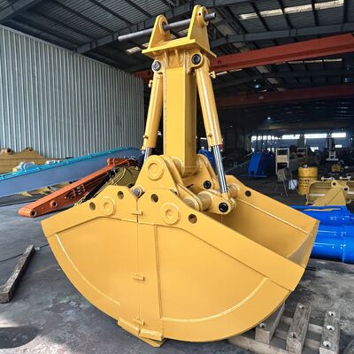 โรงงานตรง Excavator Clamshell Bucket ความแข็งแรงสูงเหล็กภาระหนัก Grab Bucket สําหรับทราย / หินก้อน