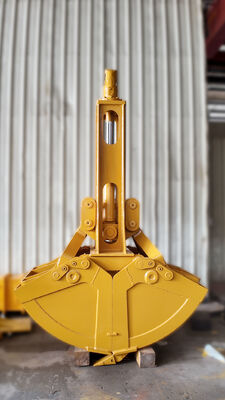 ไฮดรอลิก ไซลินเดอร์เดียว Clamshell Bucket Excavator Grab Bucket สําหรับการจัดการหินทราย
